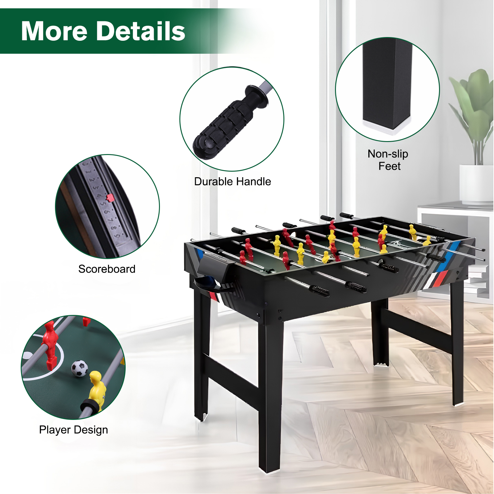 Table Tennis For Kids - 4-In-1 Combo Game Table Set with