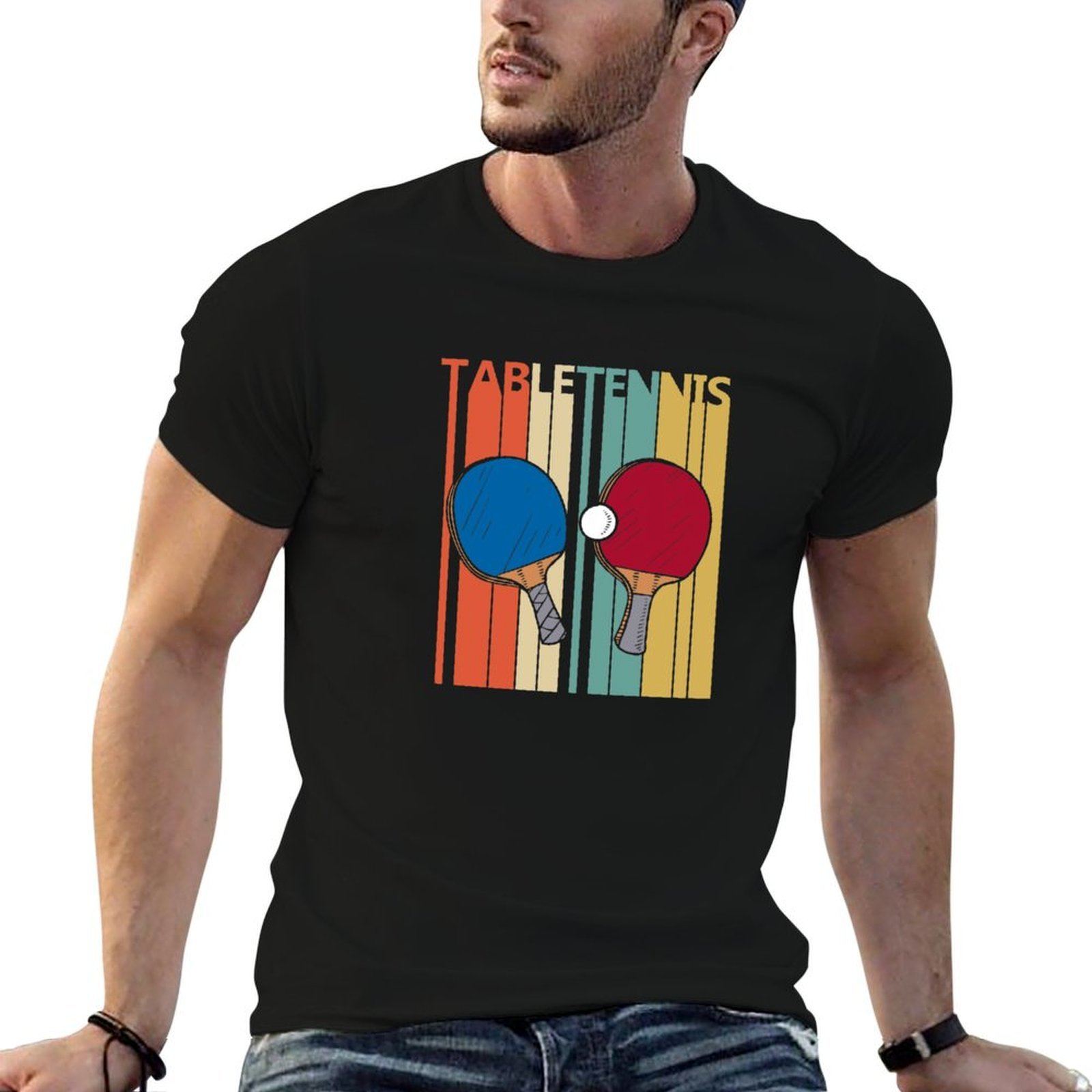 Table Tennis Graphics - Vintage Table Tennis T-Shirt man graphic