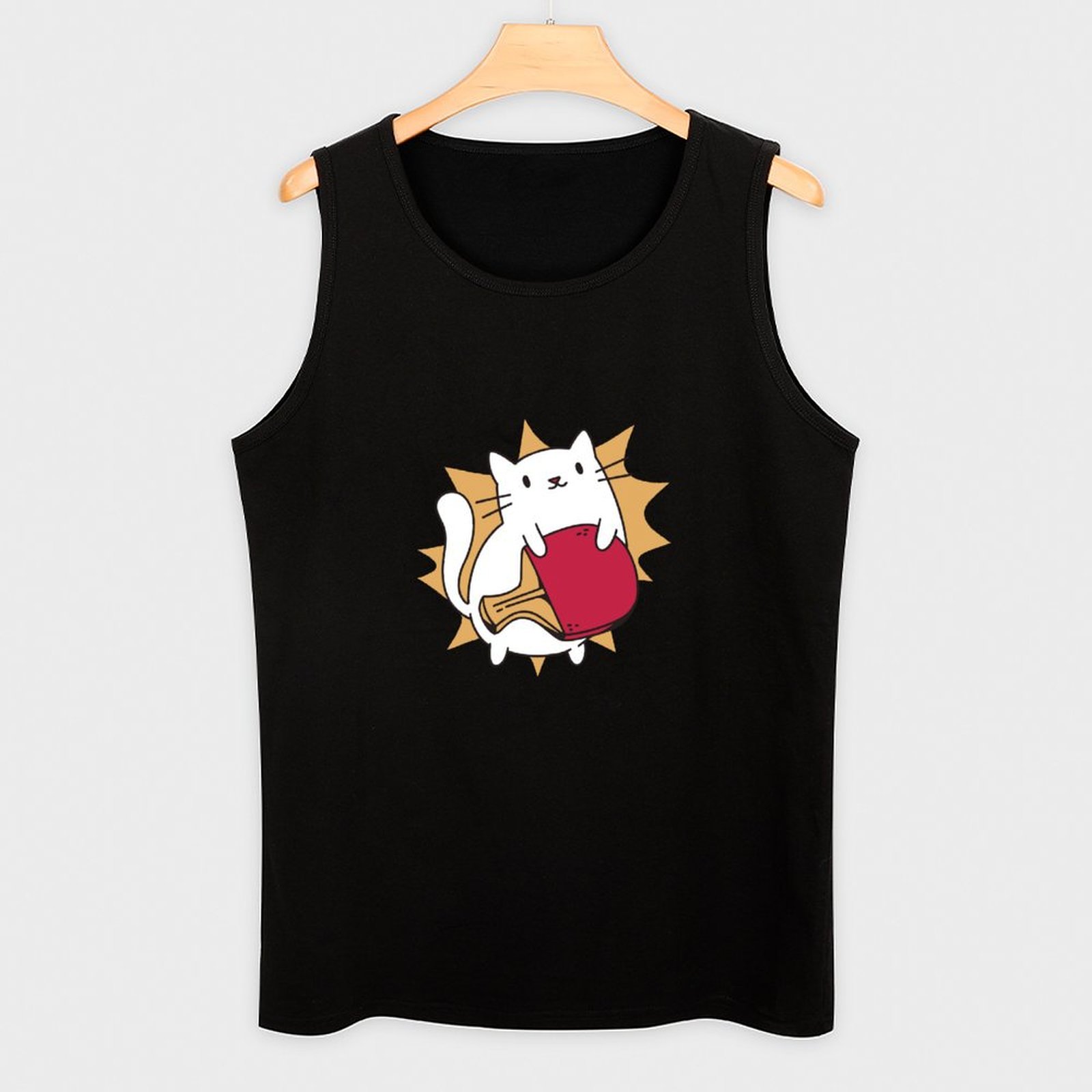 Cat plays table tennis Tank To - Table Tennis Graphics ulasan dan harga