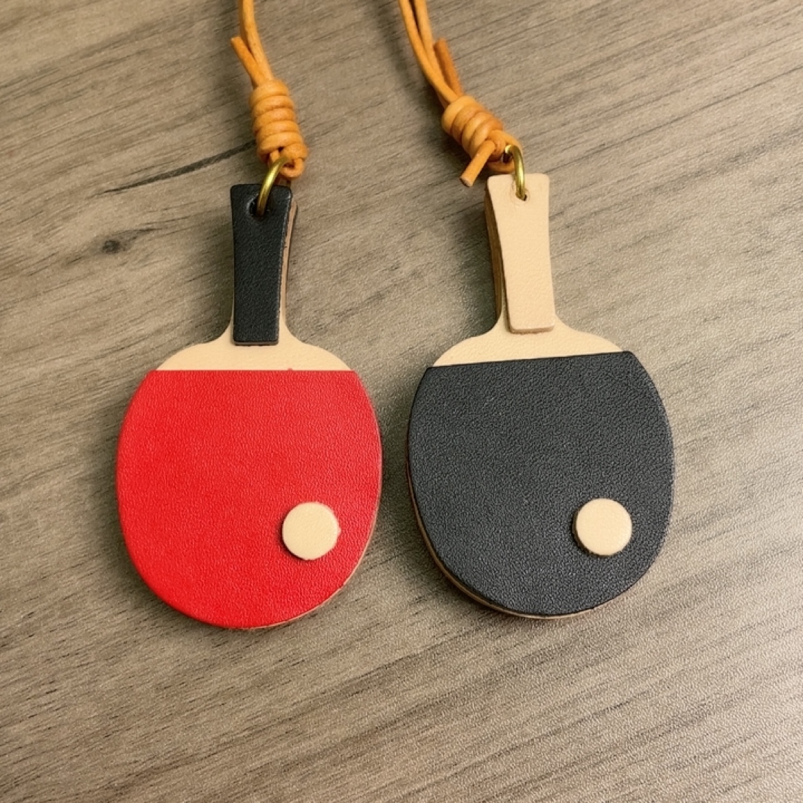 Genuine Leather Table Tennis K - Table Tennis Keychain ulasan dan harga