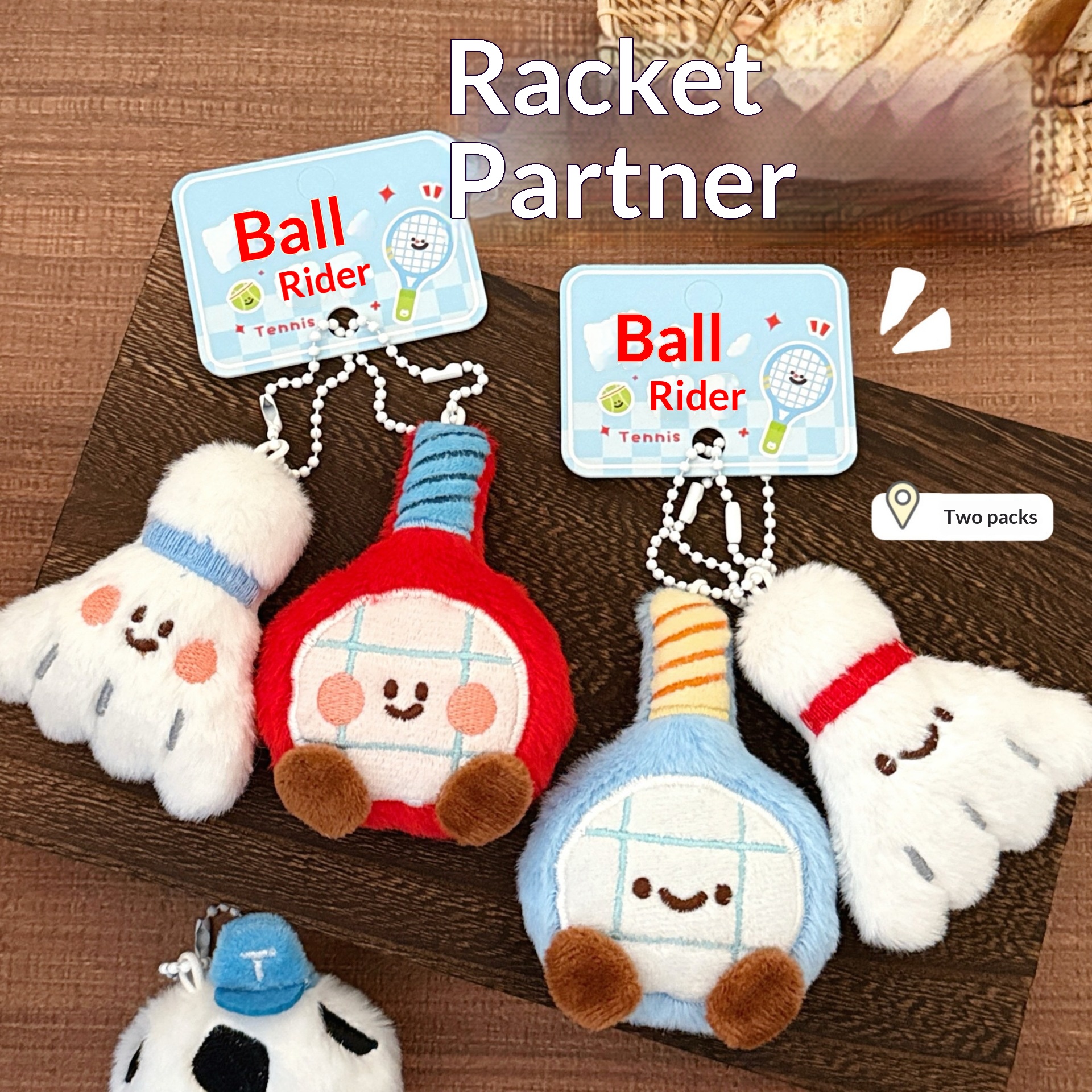 2 Pcs Badminton Tennis Racquet - Table Tennis Keychain ulasan dan harga