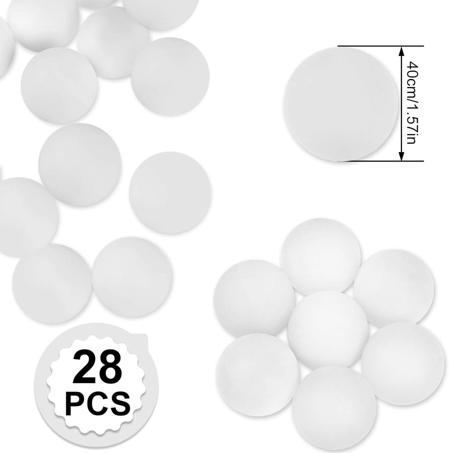 28 Pcs 40mm Ping Pong Balls fo - Table Tennis For Kids ulasan dan harga