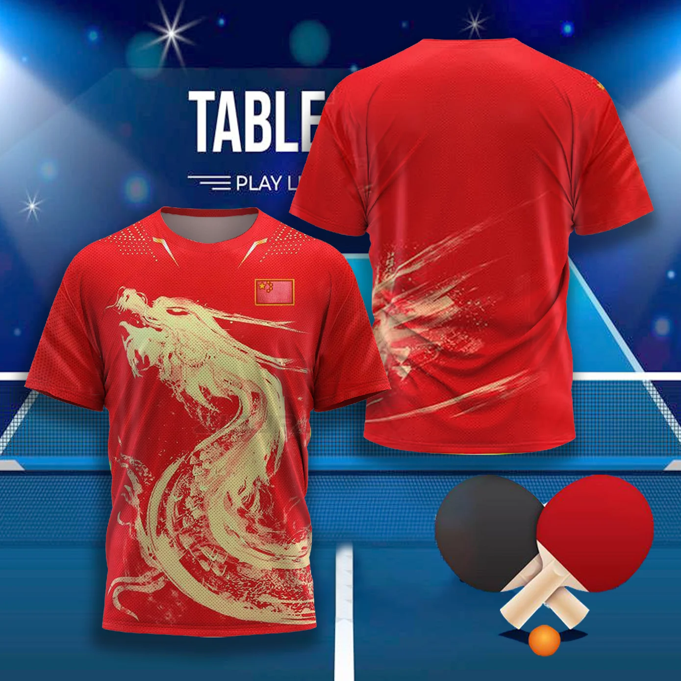 CHINA Dragon Table Tennis Grap - Table Tennis Graphics ulasan dan harga