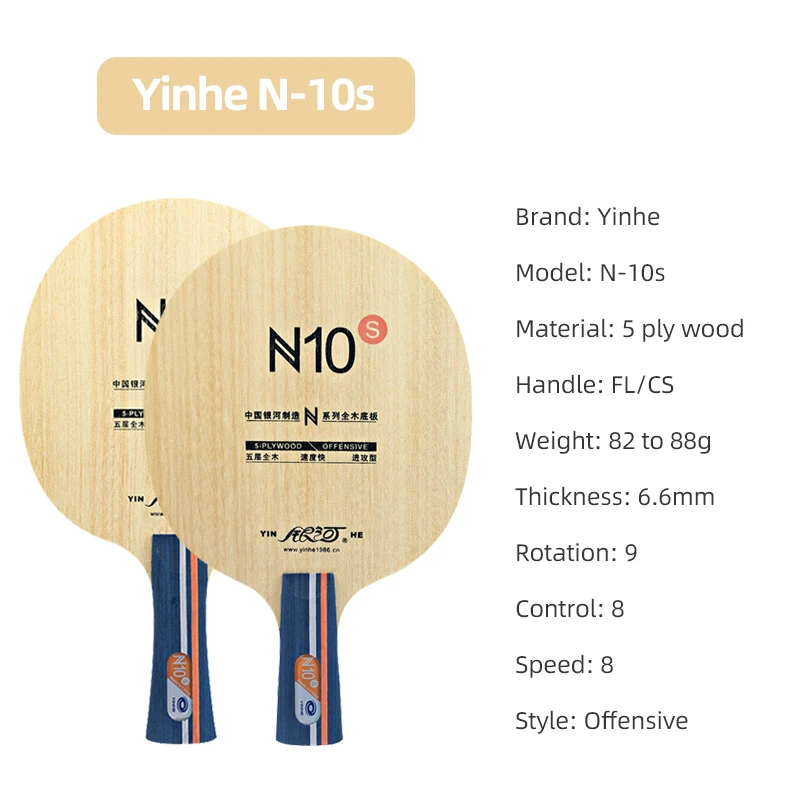 YINHE N10s Table Tennis Blade  - Table Tennis Vr ulasan dan harga