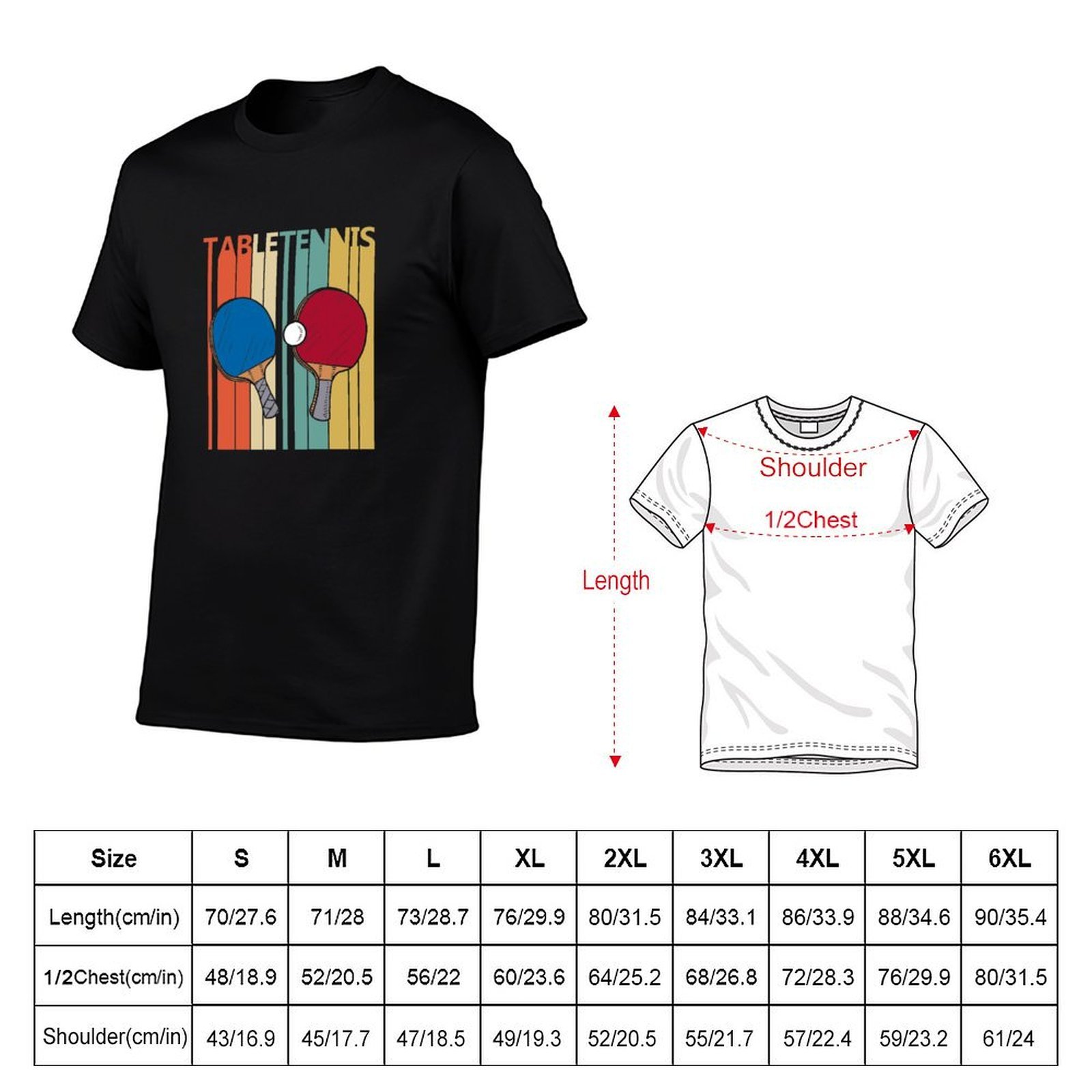 Vintage Table Tennis T-Shirt m - Table Tennis Graphics ulasan dan harga