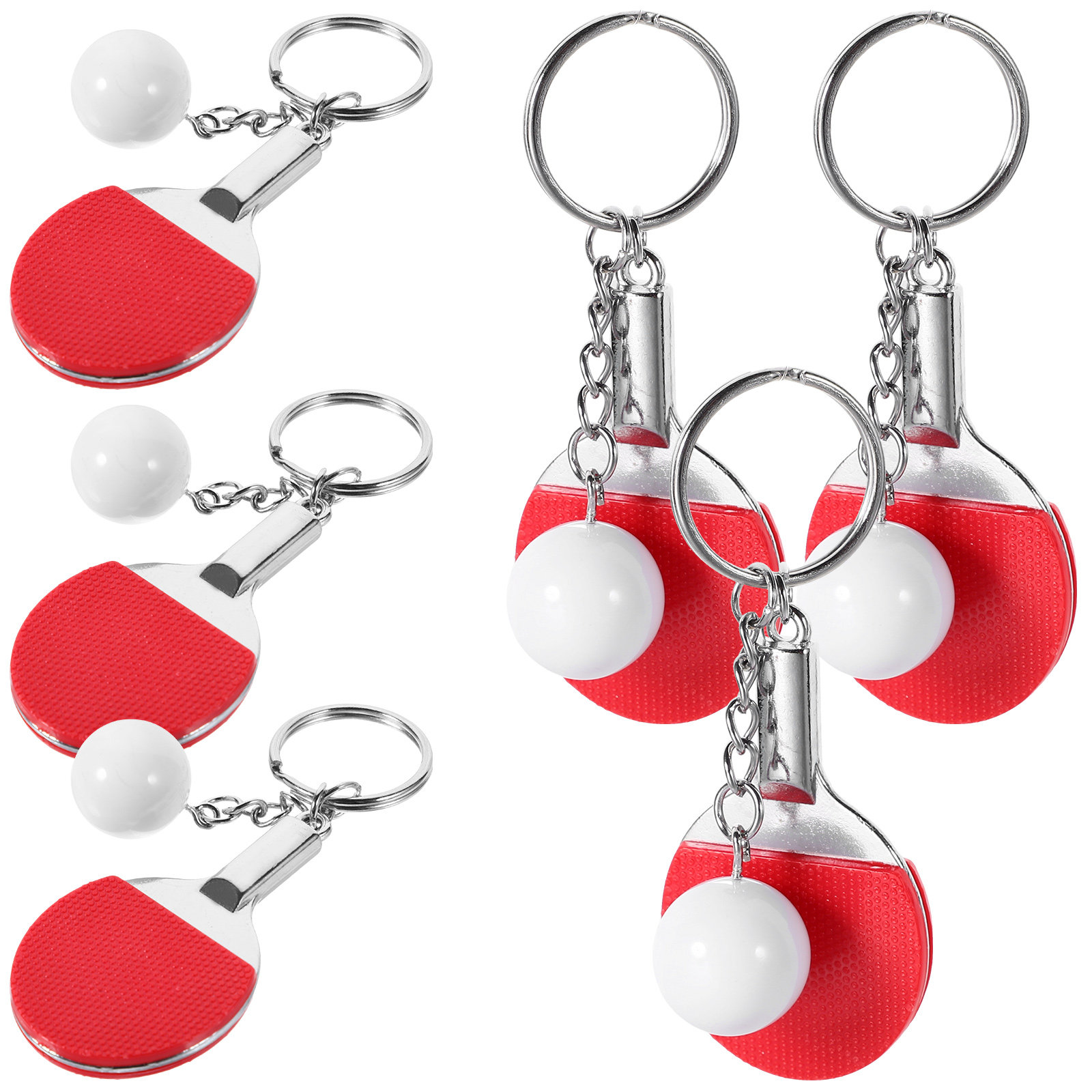 6Pcs Sports Ball Keychain Set  - Table Tennis Keychain ulasan dan harga